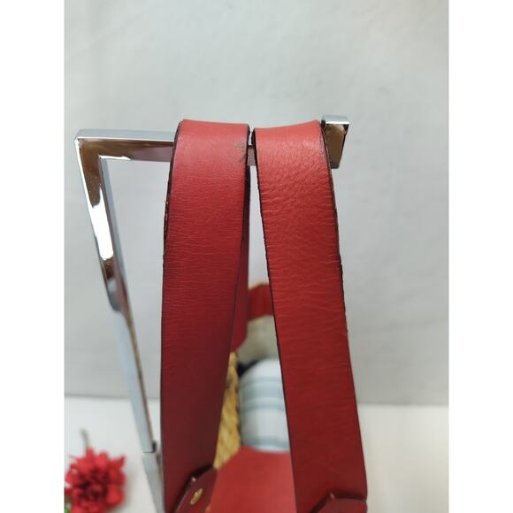 Michael Kors Santorini Straw Corn Husk Leather Trim Turn Lock Tote Shoulder Bag - Picture 6 of 16